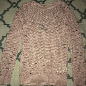 Sheer Gold See-Through Long Sleeve Top